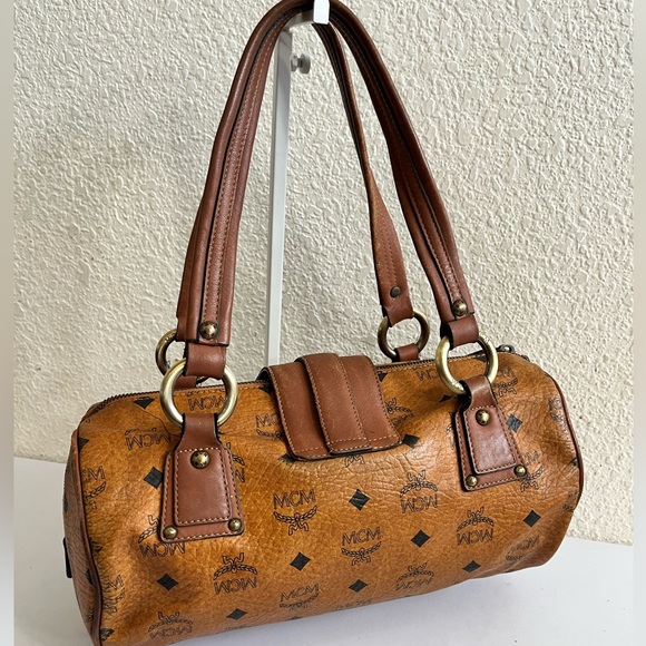 MCM Cognac Visetos Shoulder Bag - Picture 11 of 12